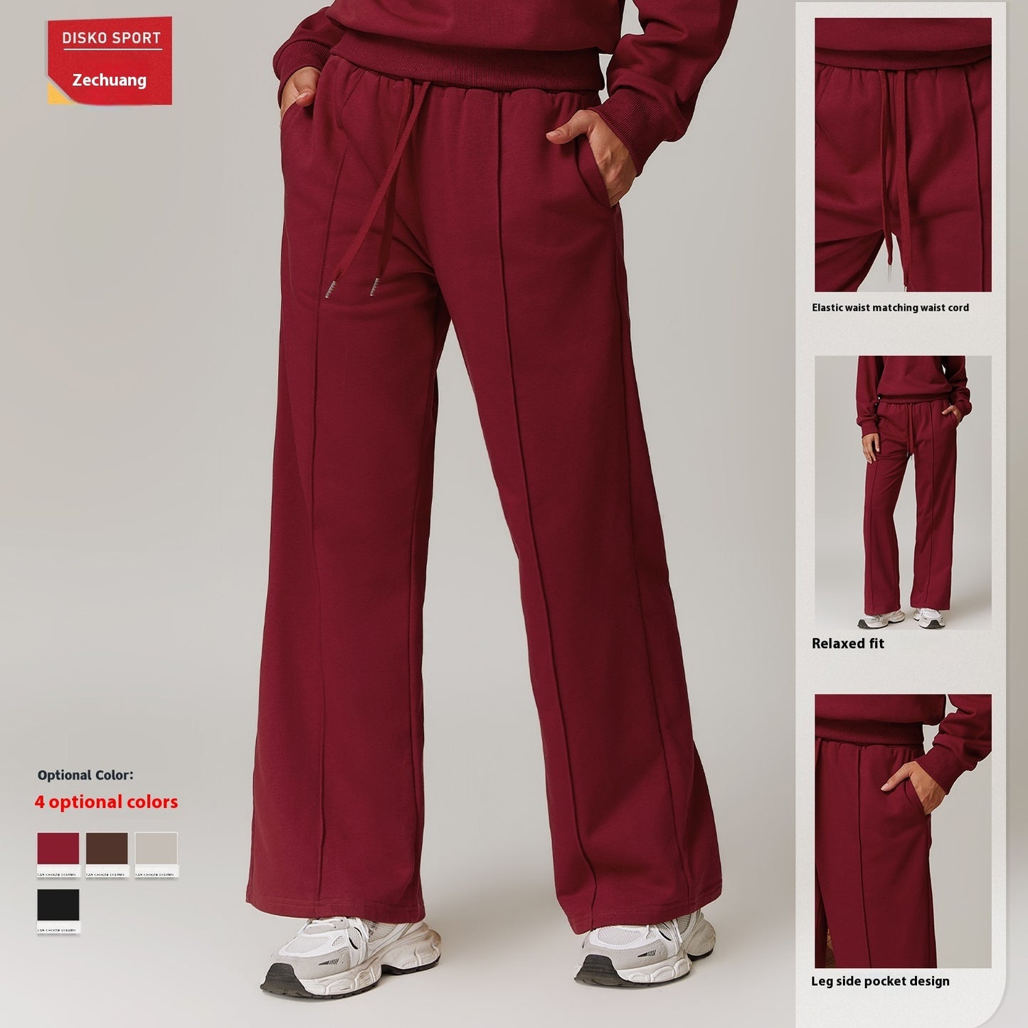 Straight Casual Pants Outdoor All-matching Sports Pants Female